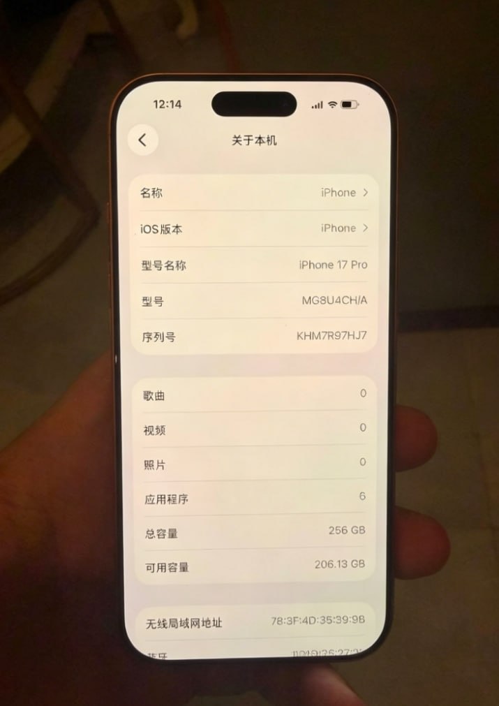 苹果17pro 256G