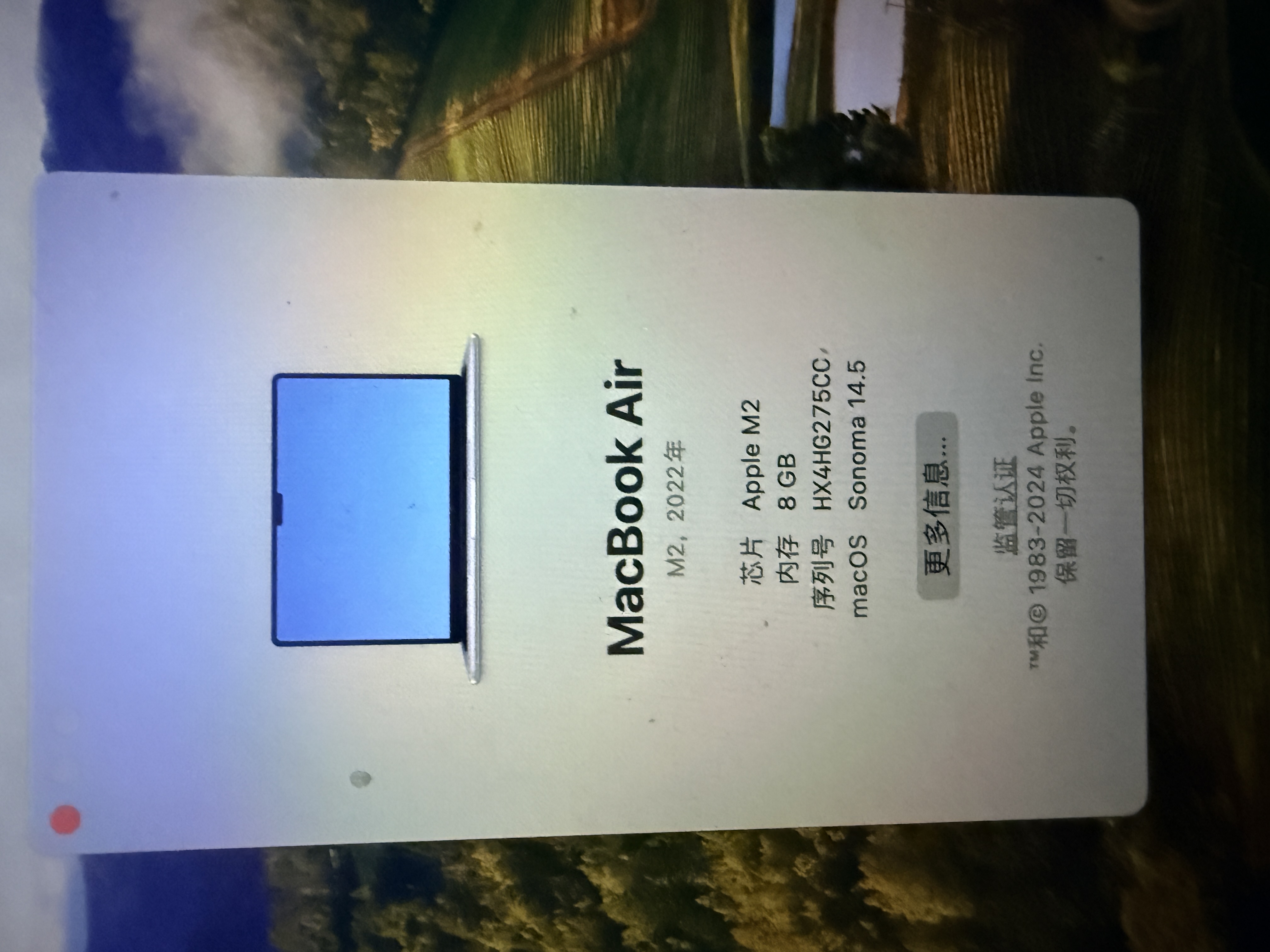 mac book air，m2 芯片，美女自用一