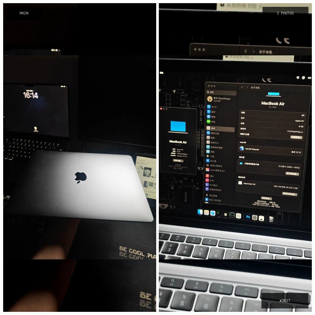 🟢 在售 📦 二手商品预览 🏷 Macbook Air M1 💵 价格:$400 📍 城市:金边…