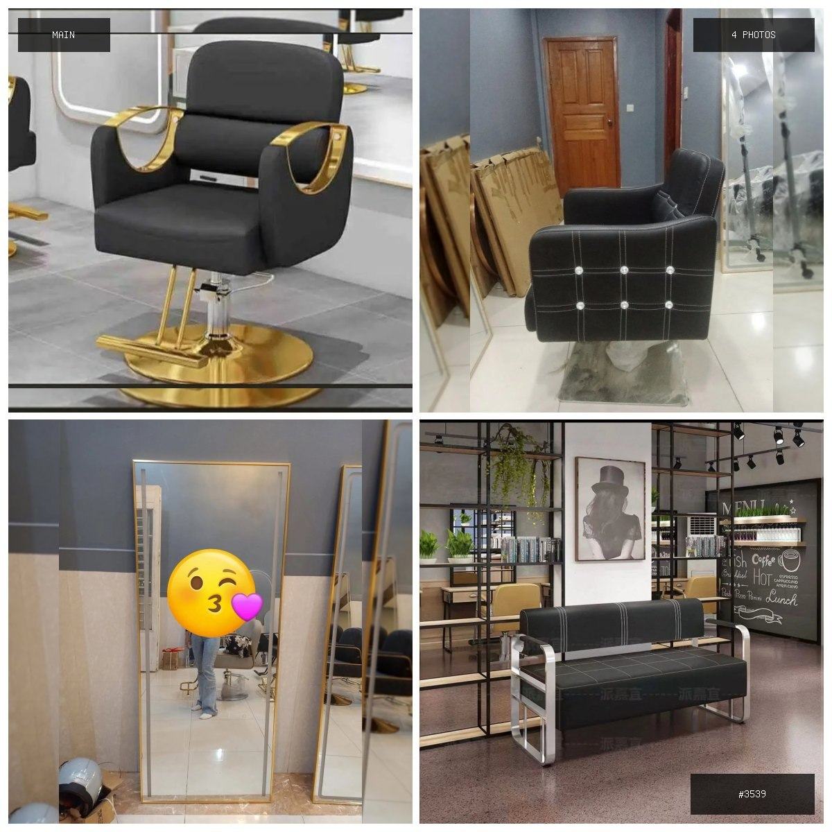 🟢 在售 📦 二手商品预览 🏷 出售美发镜子椅子洗头床 💵 价格:面议 📍 城市:金边 📂 分类…
