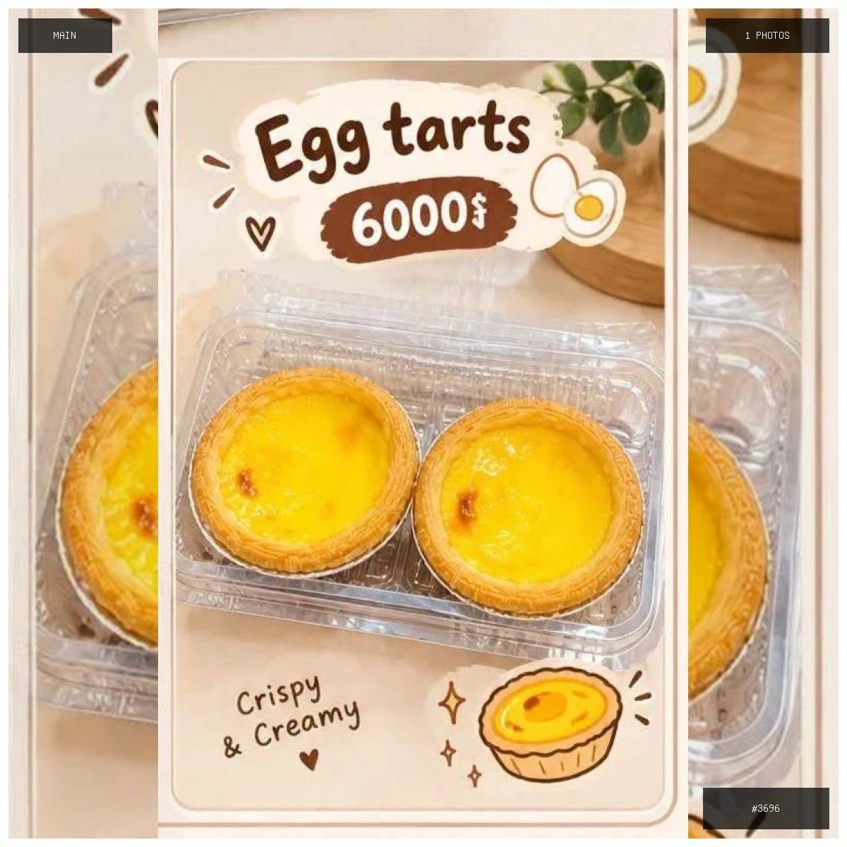 🟢 在售 📦 二手商品预览 🏷 蛋挞2个6000 💵 价格:$1.5 📍 城市:金边 📂 分类:…