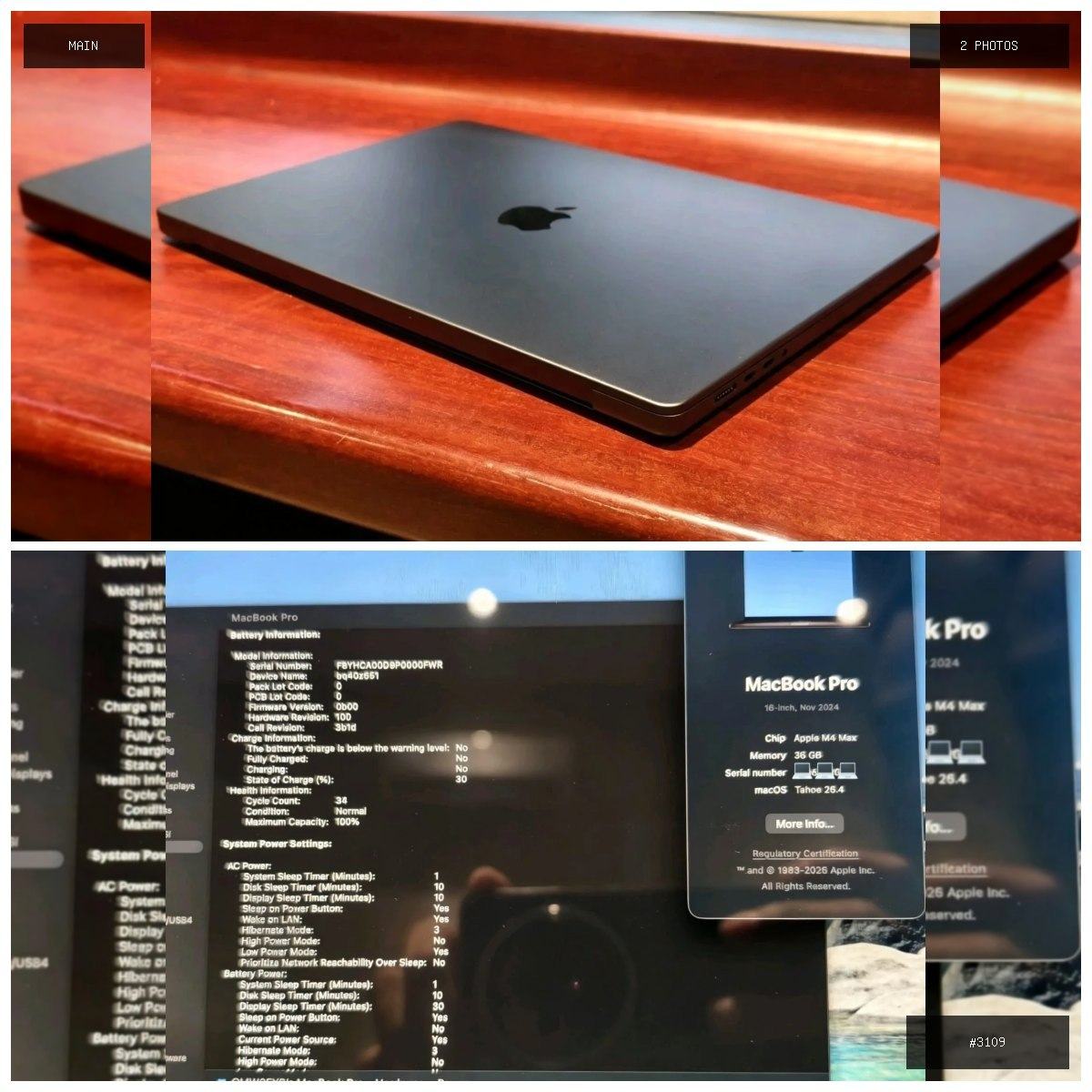 🟢 在售 📦 二手商品预览 🏷 MacBook Pro M4 Max 💵 价格:$1400 📍 …