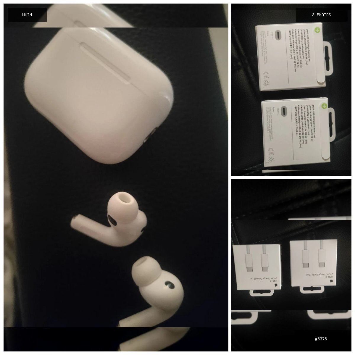 🟢 在售 📦 二手商品预览 🏷 苹果/AirPods pro3 蓝牙耳机,充电线两条 💵 价格:…
