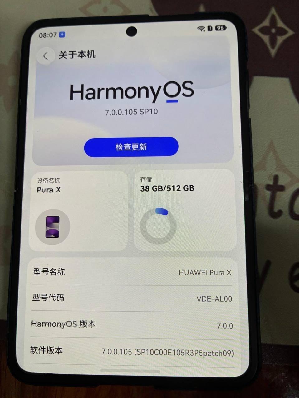 出售物品:华为purax12+512g …